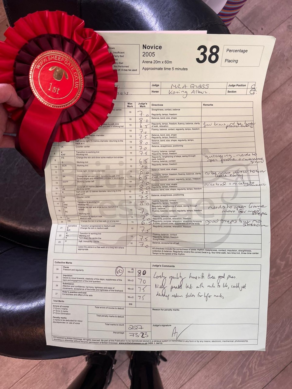 Qualifying scores and 2 wins at Dressage